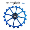 thumbnail image 6 of 18T Aluminum Ceramic Sealed Bearing Jockey Wheel Roller Rear Derailleur Pulley with Installation Hole Adapter Tubes - Blue, 72mm, 6 of 8