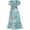 Blue, variant on LUOGENLI Graduation Dresses For Girls Size 12 Girls' Chiffon Dress Summer Style Mid Length Beach Children'S Off Shoulder Floral Dress For Big Children Suitable As Flower Girl Dress 13-14 Years