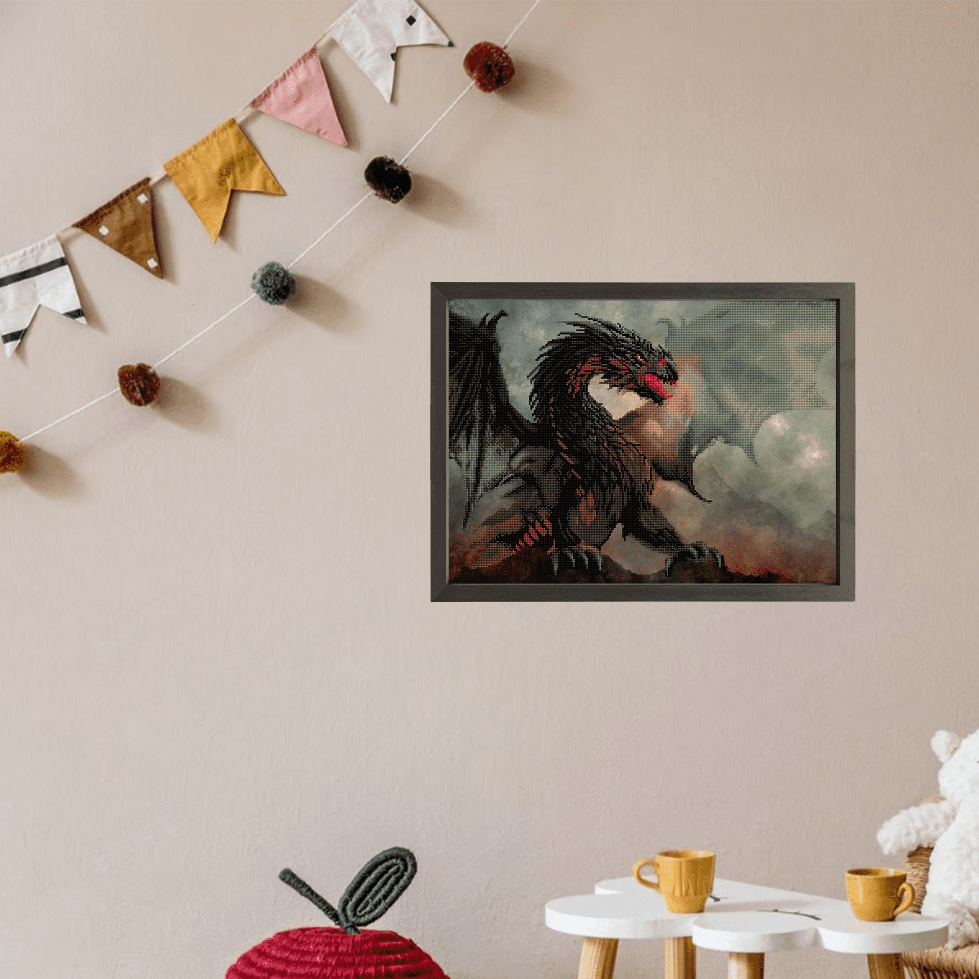 Diamond Dotz Dragon�s Lair mythical  Diamond Painting Kits for Adults - Diamond Art Kits a Relaxing Creative Craft Kit with Dotz Gems  19.5"x27.8"