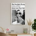 thumbnail image 3 of Newspaper Retro Wall Art Trendy Black and White Poster Vintage Aesthetic Canvas Prints Better Late Than Ugly Wall Decor Funky Feminist Picture Painting Apartment Girly Dorm Room, 3 of 8