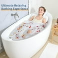 thumbnail image 2 of Luxury Bath Cushion, Full Body Bathtub Pillow with 160 Suction Cups, Bath Mat for Head and Neck Support, with Laundry Bag (White, 60.2" x 16.2"), 2 of 10