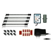 Cyron RGB True LED Multicolor Home TV Accent Lighting Kit Video Production Light, Under Cabinet Counter Lighting, Multi-Functional Controller, 360 Degrees Rotatable, ETL Listed, 4x 9" LED Bars