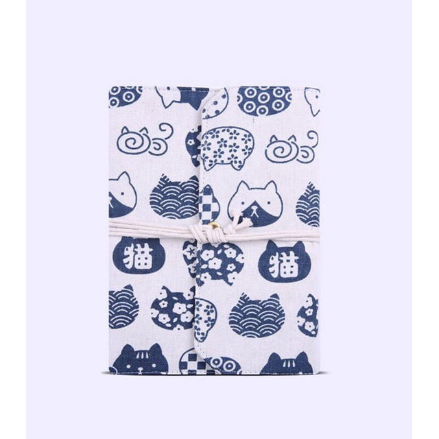 Creative Japanese Vintage Fabric Spiral Notebook A5 A6 Note Book Diary Refill Inner Core Planner Binder Office Supplies GiftA6 He Qiyong unisex