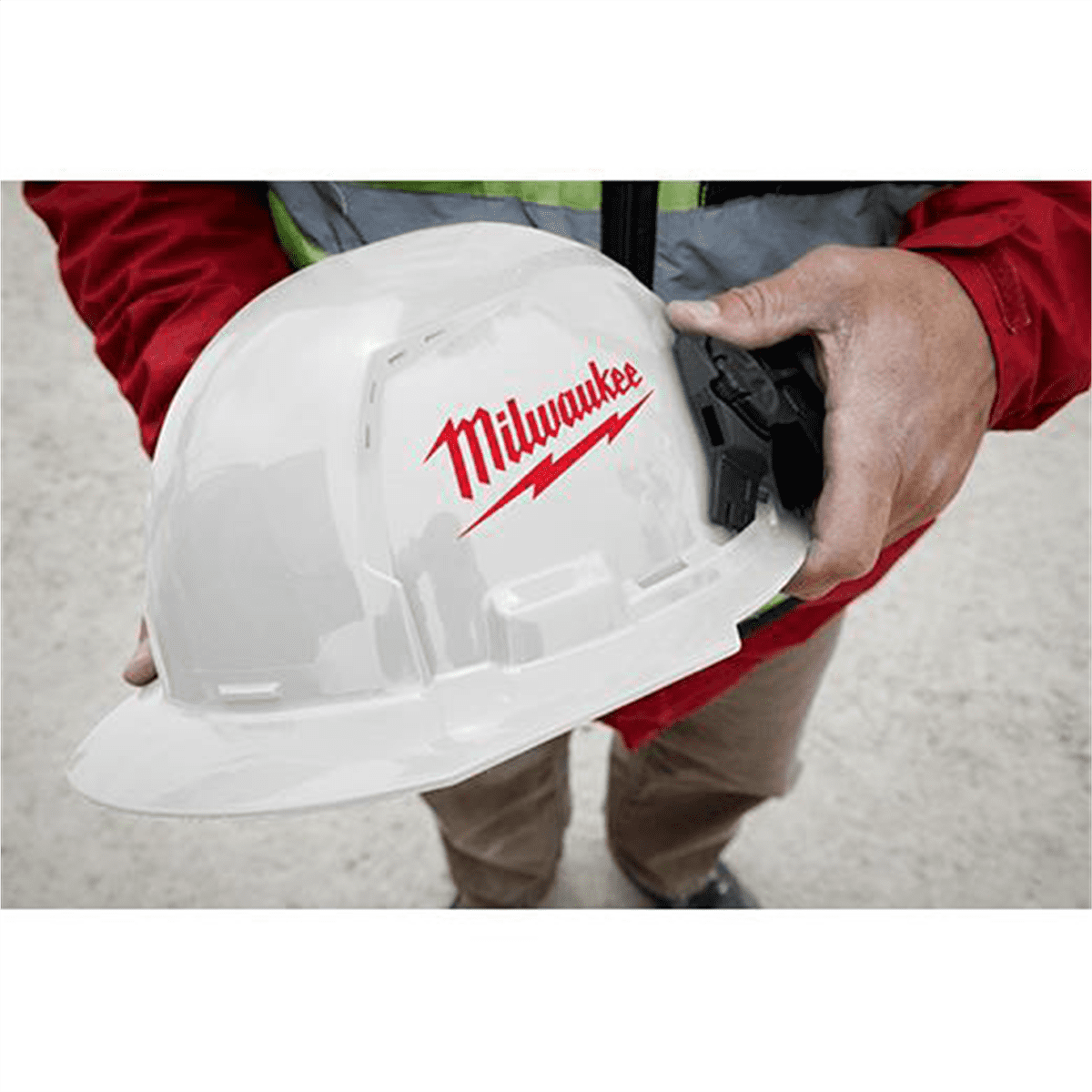 Milwaukee Tool BOLT Gray Front Brim Vented Hard Hat w/6pt Ratcheting Suspension (USA) - Type 1, Class C