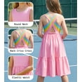 thumbnail image 6 of Aideaone Girls Dresses Athletic Sleeveless Kids Summer Sundress with Criss Cross Rainbow Straps Sporty Dress for Girls 6-10 Years, 6 of 7