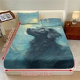 thumbnail image 3 of Xoenoiee Dachshund Starry Night Print Sheet Set 3 Piece Breathable and Cooling Sheets Hotel Bedding for Women Men Kids Teens, Secure Fit Soft Wrinkle Free and Comfy Extra Deep Pockets, Full Size, 3 of 7