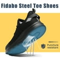 thumbnail image 4 of Fidabo Steel Toe Shoes for Men and Women Comfortable Lightweight Work Safety Shoes Puncture Proof Slip Resistant Indestructible Sneakers Suitable for Construction Work, 4 of 6