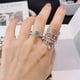 thumbnail image 4 of Anillos para mujer, regalos para mujer, anillo hueco 2 en 1 para compromiso, boda, regalo, talla 6-10, anillo de moda., 4 of 5