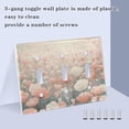 thumbnail image 4 of Dailycode Light Switch Plate Covers 2 Gang Wall Plate Plastics Outlet Covers for Kitchen Home Office Decor Pink and White Flowers Field, 4 of 8