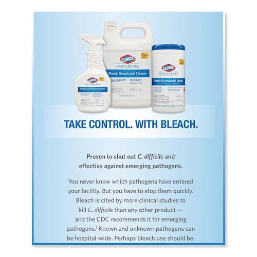 6 in. x 5 in. Unscented Bleach Germicidal Disinfecting Wipes, Canister (150-Count) (Pack of 2)
