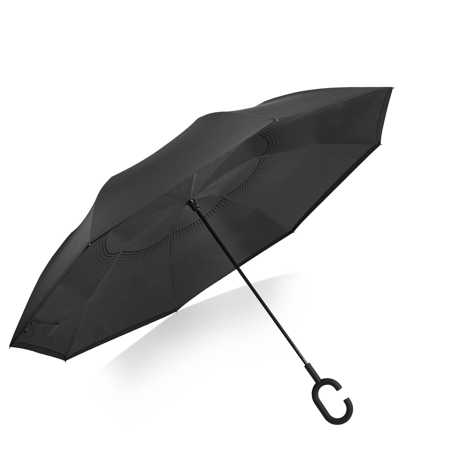 G4Free 48/62 Inch Large Inverted Reverse Umbrella with C-Shaped Handle, Windproof Double Layer Upside Down Car Rain Umbrellas for Men Women