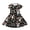 Black Bunny Floral, variant on Easter Bunny Eggs Polyester Spandex Girls Short Sleeve Casual Long Dress Breathable Comfortable Kids Girls Short Sleeve Long Dress 2-14 Years Old 1 pc