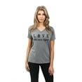 thumbnail image 2 of Thread Tank Live (Love) Like Never Before Women's Relaxed V-Neck T-Shirt Tee Heather Grey Small, 2 of 4