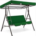 thumbnail image 2 of Funda para silla de columpio para jardín al aire libre, patio, silla de columpio, asiento y cubierta superior, toldo para sombrilla, verde negruzco seitruly  HA005105-18, 2 of 6