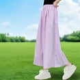thumbnail image 2 of Purple Boy Girl Skirt for Kids Girl Boy Midi Knee High Loose Fit Brunch Thin Quick Dry Flare Wide Leg Straight Leg Basic Long Boot Cut Leg Skort Pants Child 2025 Clothes Trendy 15 Years, 2 of 4