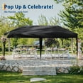 thumbnail image 5 of ChaoLink 10x20FT Pop Up Canopy - Easy Up Camping Tent with One Roller Bag, 3 Adjustable Height, 4 Weight Bags for Deck, Garden, Sports, Beach, Party - Black, 5 of 7