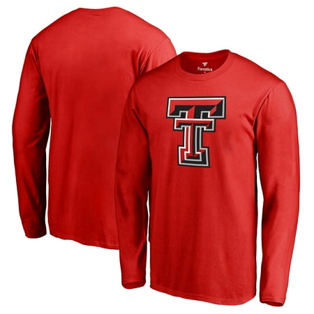 - Texas Tech Red Raiders Fanatics Branded Primary Logo Long Sleeve T-Shirt - Red