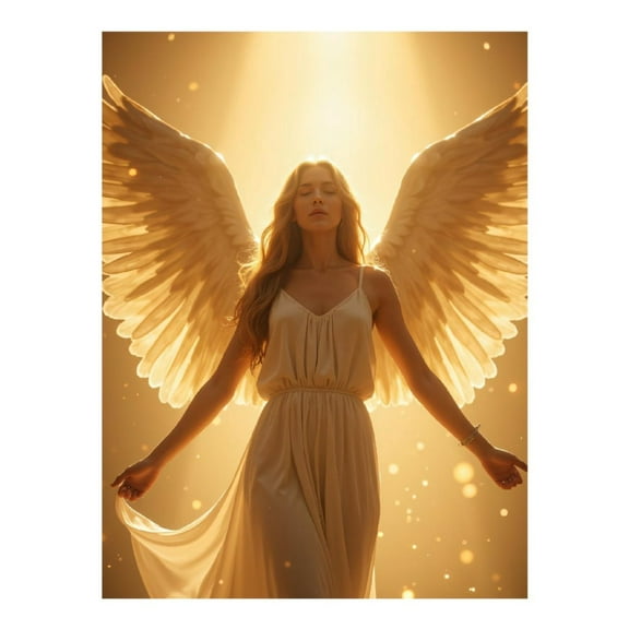 Diamond Art Kit for Adults, Golden Light Angelic Figure Diamond Painting for Adults Beginners, 5D DIY Diamond Art Painting Kits, Colorful Diamond Painting Craft for Home Decor 12x16