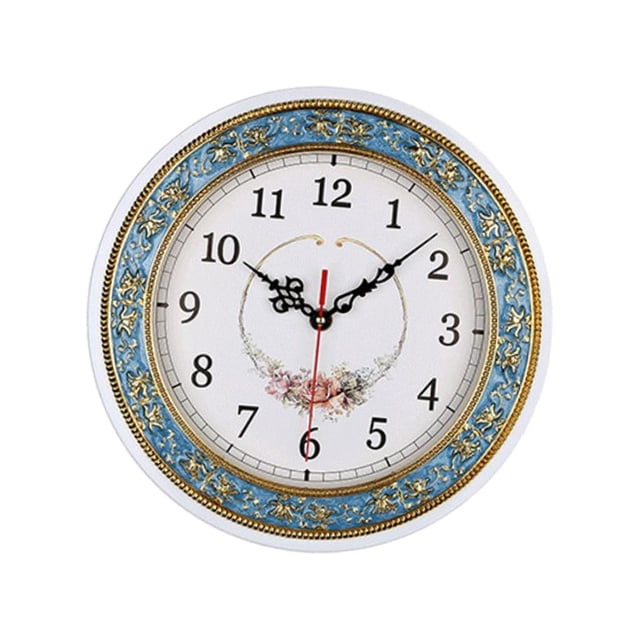 simhoa 11inch Super Mute Clock Non Ticking Wall Clock Home Office Decor Blue
