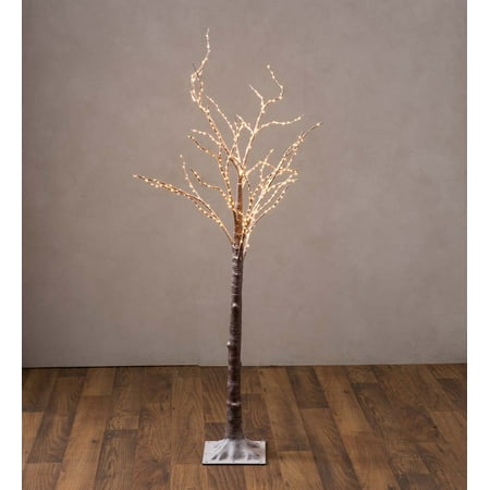 Plow & Hearth Medium Indoor/Outdoor Birch Tree with 400 Warm White Lights