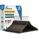 thumbnail image 1 of Perchas de Madera Lifemaster con Gancho Giratorio 360° y Soporte para 10 kg, Color Negro, 1 of 7