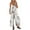 White, variant on Aoochasliy Womens Pants Casual Jumpsuits Summer Sleeveless Printed Loose Jumpsuit Wide Leg Pant Romper with Pocket