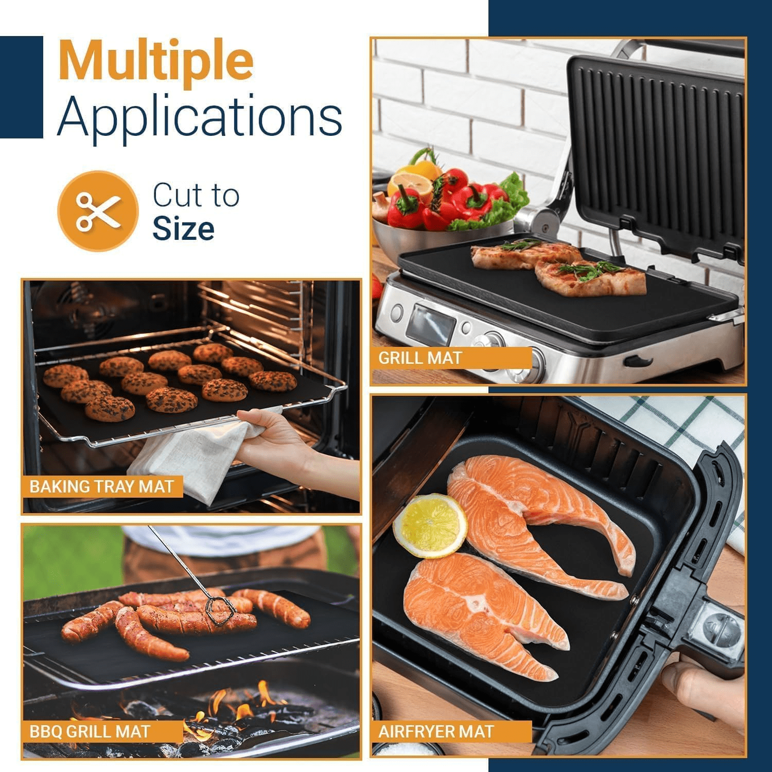 3 Pack Linda’s Essentials 16.25” x 23” Non-Stick Oven Liners for Bottom of Electric Oven and Gas Oven