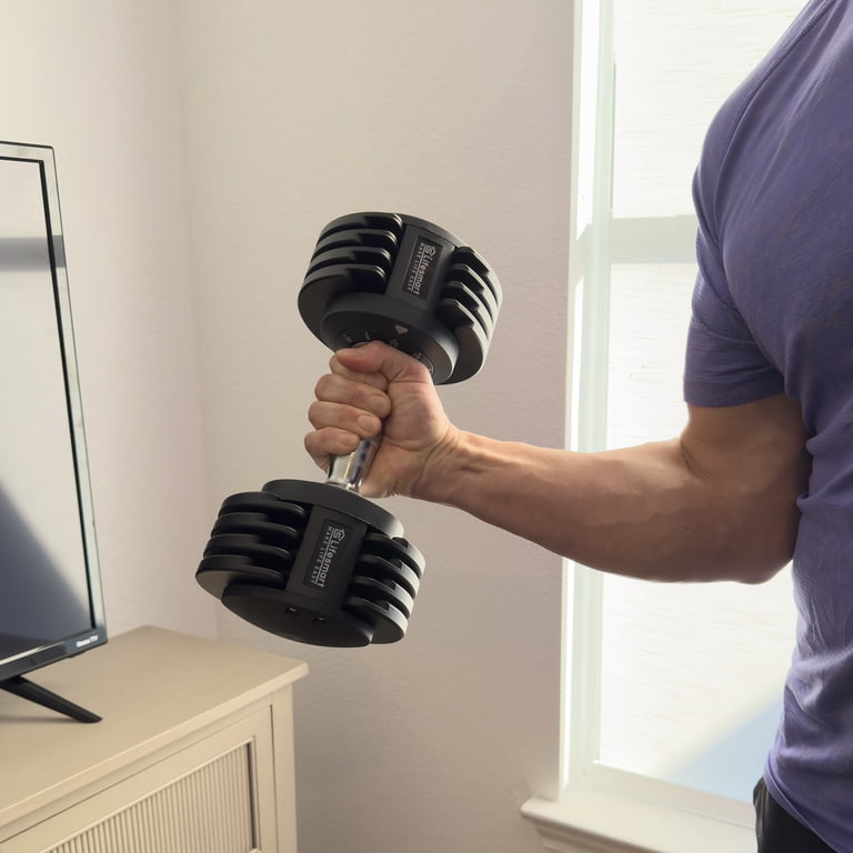 Haltère Réglable Smartbell 25 Lbs, 9 En 1, Pour Fitness Maison, Noir