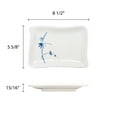thumbnail image 2 of Excellante Blue bamboo melamine dinnerware collection 8 1/2" x 5 1/2" wave shape BBQ plate, comes in dozen, 2 of 4