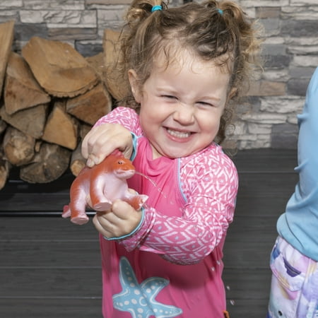 Step2 Dino Showers Gray Plastic Water Table for Toddlers with 13-piece Playset