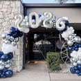 thumbnail image 3 of Kit de arco de globos para graduación AJOYEGG azul marino y plateado 2026, 3 of 7