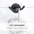 thumbnail image 3 of Marmolux Acc - Paquete de 2 ganchos de baño negros para toallas | Ganchos negros modernos, ganchos dobles para bata y toalla, Ideal como soporte para toallas de baño, gancho para pared de la Ducha, so, 3 of 5