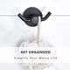 thumbnail image 3 of Marmolux Acc - Paquete de 2 ganchos de baño negros para toallas | Ganchos negros modernos, ganchos dobles para bata y toalla, Ideal como soporte para toallas de baño, gancho para pared de la Ducha, so, 3 of 5