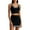 Black, variant on 2 Piece Skirt Sets for Women Knitted Color Block Tennis Skirt and Texture Outdoor Sports Suit Summer Sets Women 2 Piece Outfits Black S