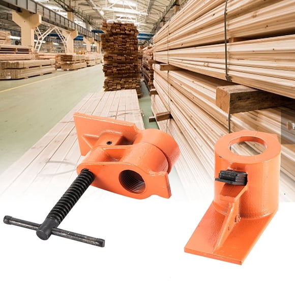 Heavy Duty 1 Inch Woodworking Pipe Clamp Fixture Set for Cabinets and Wooden Boxes