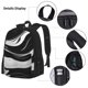 thumbnail image 3 of Balery Abstract Black White Swirls Mochila escolar 3 en 1 para niños: mochila resistente con lonchera térmica y estuche para lápices. Mochila escolar para niños y niñas., 3 of 7