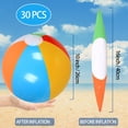thumbnail image 2 of Pelotas de playa inflables LYDTICK, 30 unidades, arcoíris, 40 cm, 2 of 7