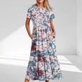 thumbnail image 1 of Ovzne Robes Grande Taille pour Femmes Pulpeuses Robe Mode pour Femmes Manches Longues Col Rond T-Shirt Imprimé Blouse Ample Robe Grande Taille Robe à Manches Courtes Imprimée Liquidation, 1 of 5