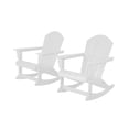 thumbnail image 3 of GARDEN Set of 2 - Plastic Outdoor Rocking Chairs for Patio Porch, White, 3 of 10