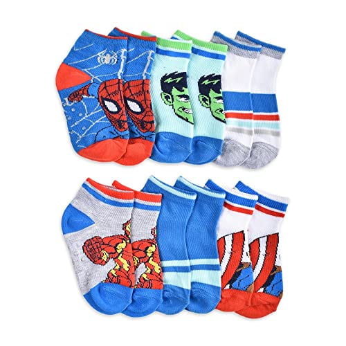 Toddler Boys Superhero Adventures Ankle Socks 6-Pack Size 3T-5T