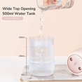 thumbnail image 4 of Humidificador pequeño Humidificador de viaje portátil de 500 ml Humidificador con batería de 3600 mah para el automóvil Oficina en el hogar Apagado automático Puertos de niebla doble Silencioso -. Afortunado Sencillez, 4 of 4