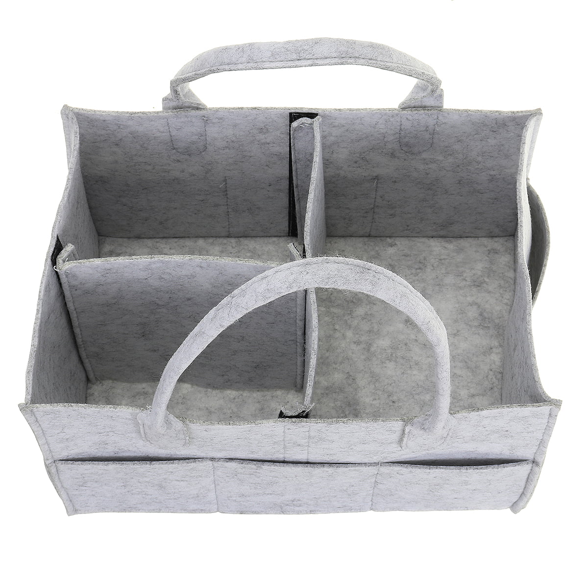 Baby Diaper Organizer Caddy Felt Changing Nappy Kids Storage Carrier Bag Grey UK 