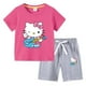 thumbnail image 2 of Hello Kitty verano niños pequeños de algodón de manga corta camiseta traje niños pantalones cortos de manga corta conjunto de dos piezas ropa para niños, 2 of 5