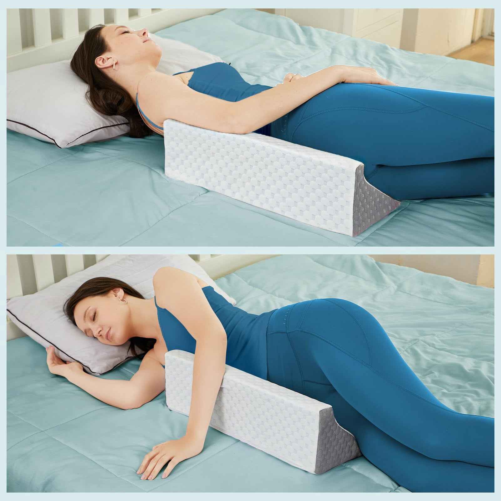 Wedge Pillow For Sleeping  Side Sleeper Body Positioners Preventing After Support Ankle Bed Sleepers