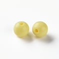 thumbnail image 2 of 500g Opaque Acrylic Beads Round Yellow 10x9mm Hole: 2mm about 940pcs/500g, 2 of 6