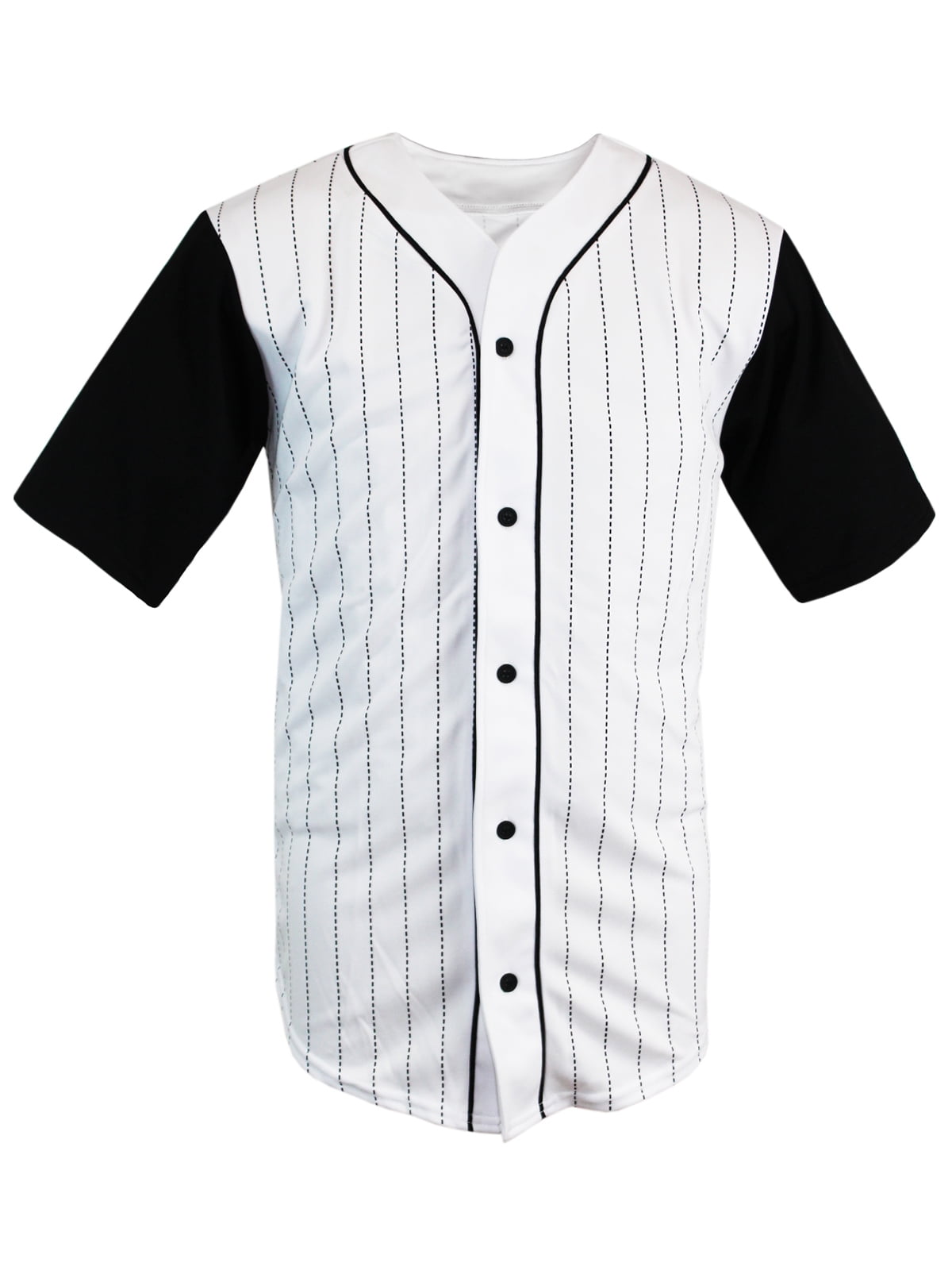 Civil Clothing Men’s Baseball Jersey Top Active Sportswear White Black