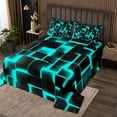 thumbnail image 2 of Erosebridal Gradient Checkered Bedspread Sets Twin Size,Buffalo Stereoscopic Bed Quilt,Geometry Decor,Breathable,2pcs, 2 of 5