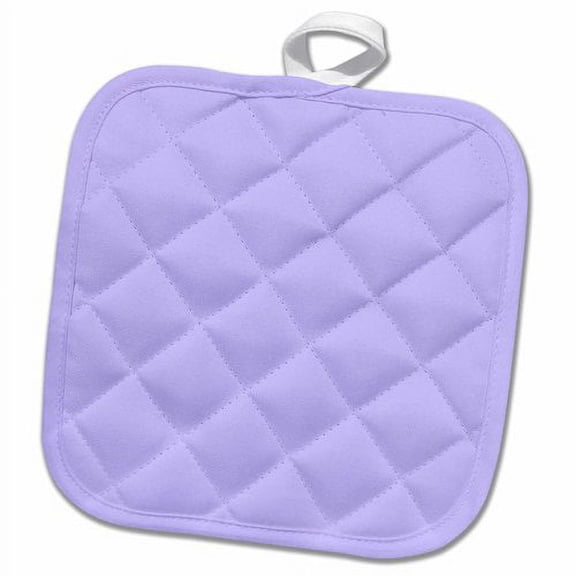 3dRose, Light purple - lilac - girly girl pastel purple - plain simple solid color, 8x8 Potholder