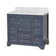 thumbnail image 4 of Madison 42" Bathroom Vanity with Marine Gray Cabinet and Carrara Marble Top, 4 of 6