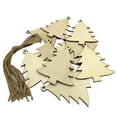 thumbnail image 2 of 10 Uds. de Etiquetas de árbol de Navidad de , Etiquetas de Sin Terminar, Adornos con Cuerda Colco Etiquetas de Navidad de madera, 2 of 6
